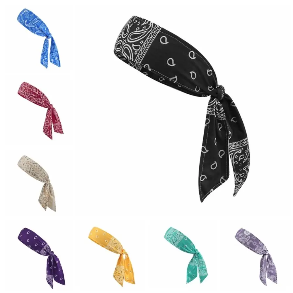 Tennis Headband Bandanna Antiperspirant Headscarf Breathable Cooling Cycling Headwear Stretch Elastic Pirate Headband Running