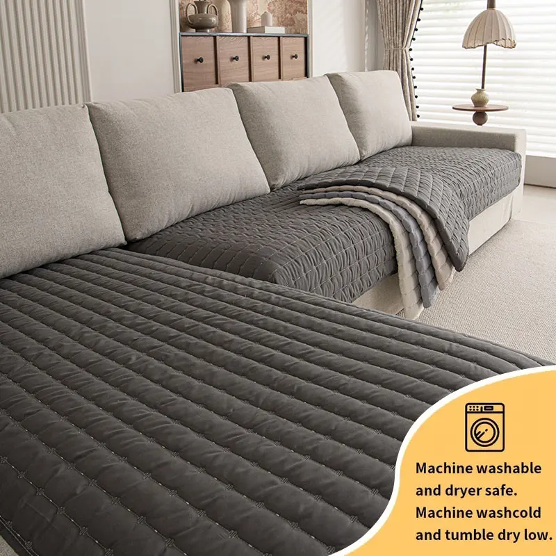 2PC-Modernes Dreisitzer-Kombinations-Sofakissen, rutschfestes Winter-Sofakissen, leichter Luxus-Herbst- und Winterstil