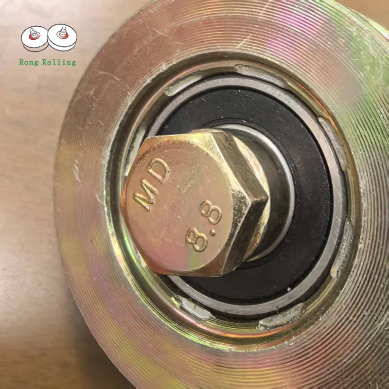 2.5 Inch Diameter 58mm Sliding Gate Wire Rope Pulley Rollers Wheels with U-Groove And 6201RS Bearing Bore 12mm 2-Pack