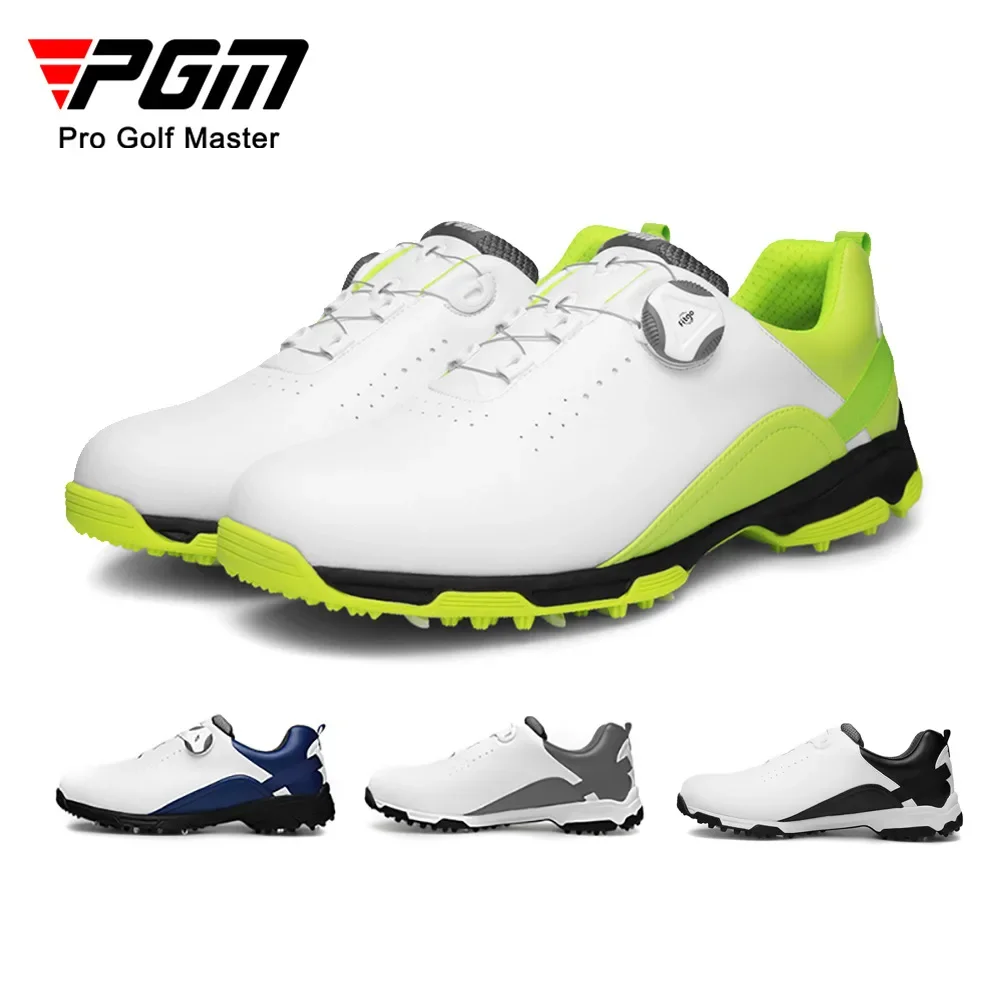 Pgm Waterproof Sneakers Mens Golf Shoes Breathable Fitness Training Golf Shoe Man Non-Slip Rotating Buckle Golf Trainers new