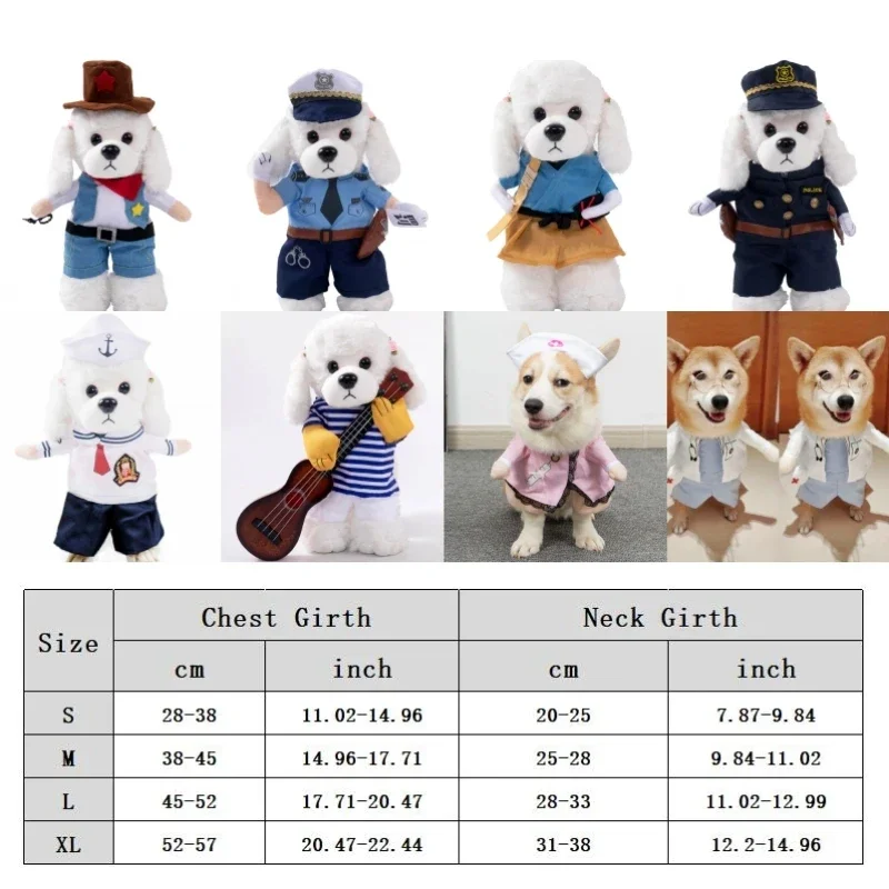 Spring Autumn Pet Cat Costumes for Small Dogs Cute Funny Clothes Standing Transformed Three-dimensional Dog Halloween