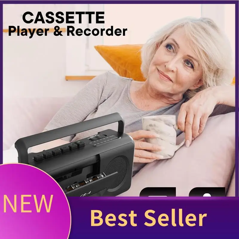 

HFES Portable Cassette Tape Player Recorder,Boombox AM/FM Radio Stereo And MP3 Player Recorder For Voice Recording US Plug