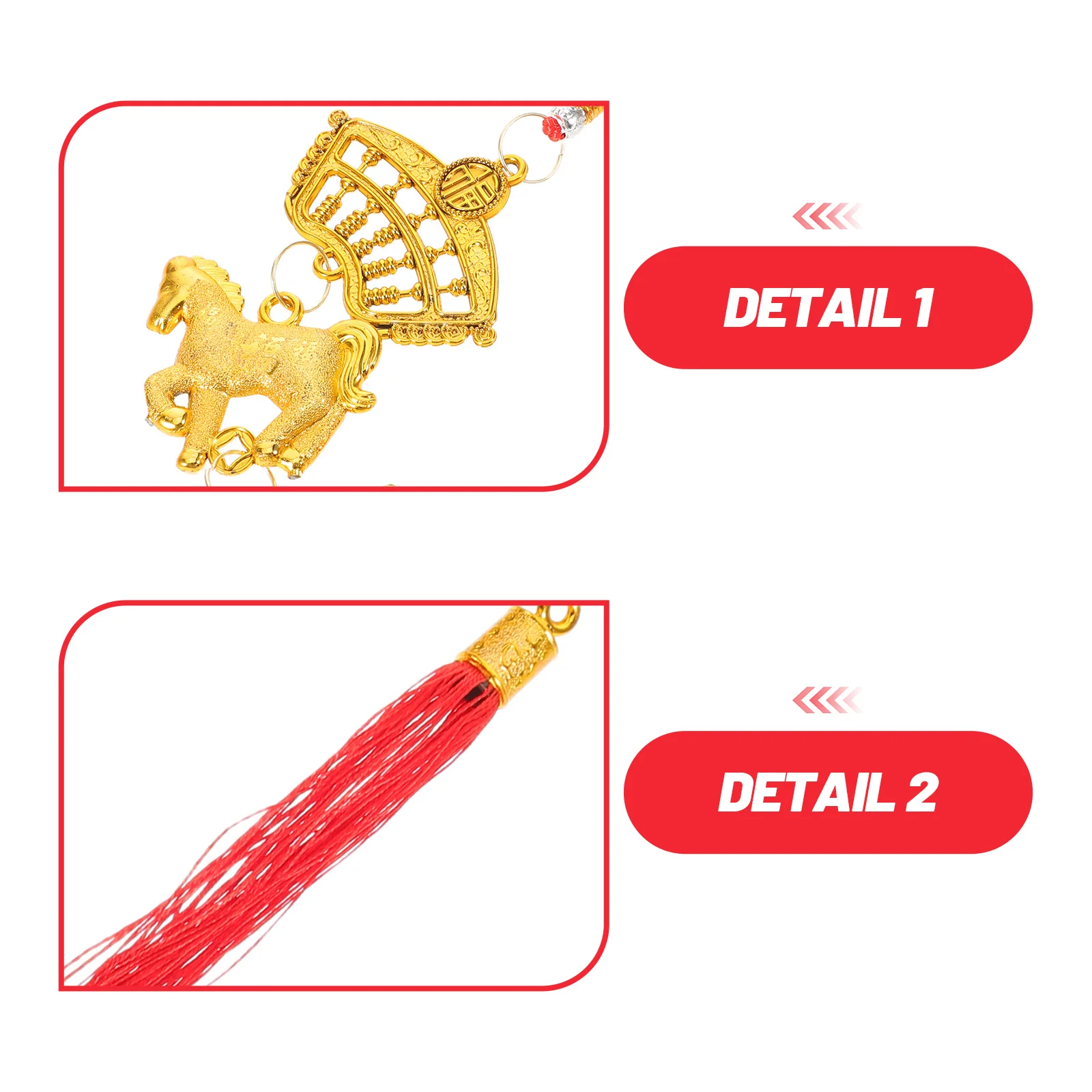 9 قطعة ديكور حصان زودياك الصيني 2026-السنة القمرية الجديدة الأحمر شرابة قلادة الحلي لحفلة Tet مهرجان الربيع المنزل بونساي