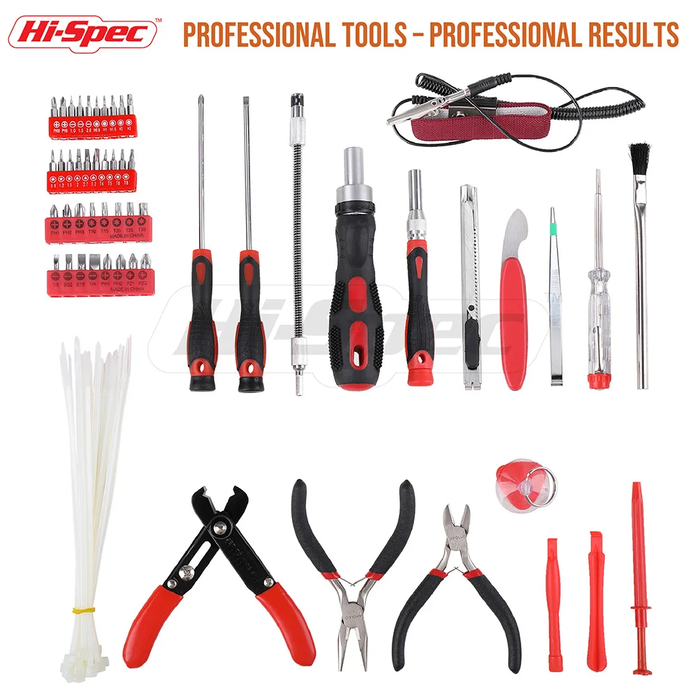Hi-Spec 73PCS Multifunction Precision Driver Set for Laptop And Mobile Phone Repair with Pliers Screwdriver Bits Tweezers