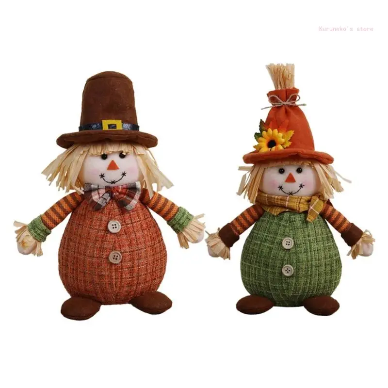 

Seasonal Ornament Scarecrow Figurine Holiday Festival Decor Party Supply