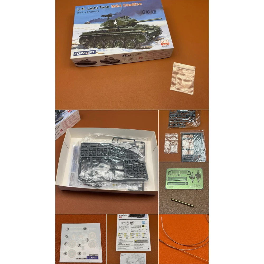 

FOREART 2003 Масштабная модель 1:72 Американский легкий танк M24 Chaffee, пластиковый сборный конструктор, набор для хобби