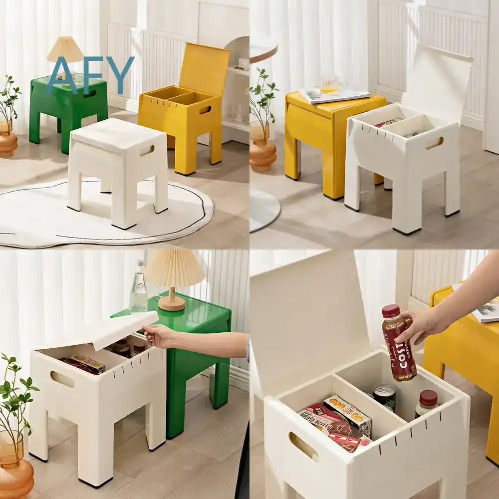 Modern Simple Shoe Stool for Home Entrance Foyer Storage Rest Seat for Medieval Style Clothing Store Internet Celebrity Decor
