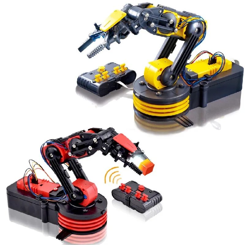 

Remote Control Robotic Arm Assembled Model Set DIY Robot Gripper Multifunctional Electric Toy STEM Science Experiment Teen Gifts