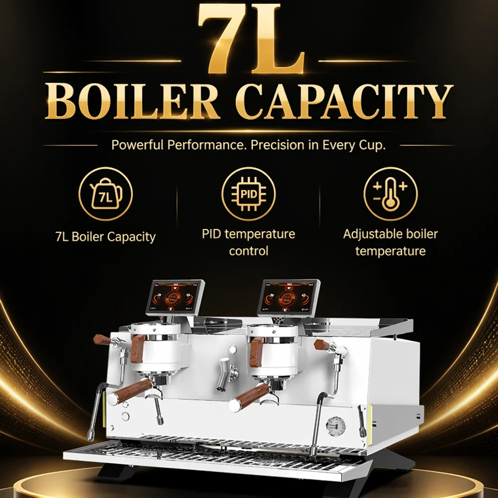 220v Double Head Semi-Automatic Commercial Espresso Coffee Making Machine Big Boiler Feature For Commercial Use