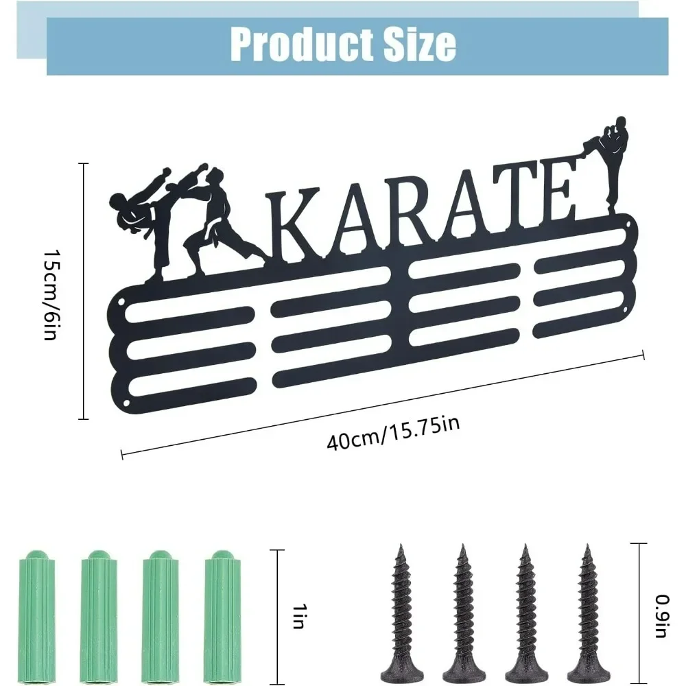 Karate Medal Hanger Display Japanese Karate Sports Race Medal Holder for 60+ Medal Hanger Display Metal Holder Ribbon Display