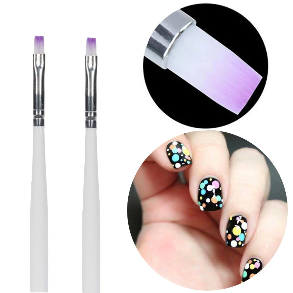 1pc Nail Art DIY Acryl UV Gel Design Stift Politur Malpin sel weiße Bar lila Haar Maniküre Tool Kit