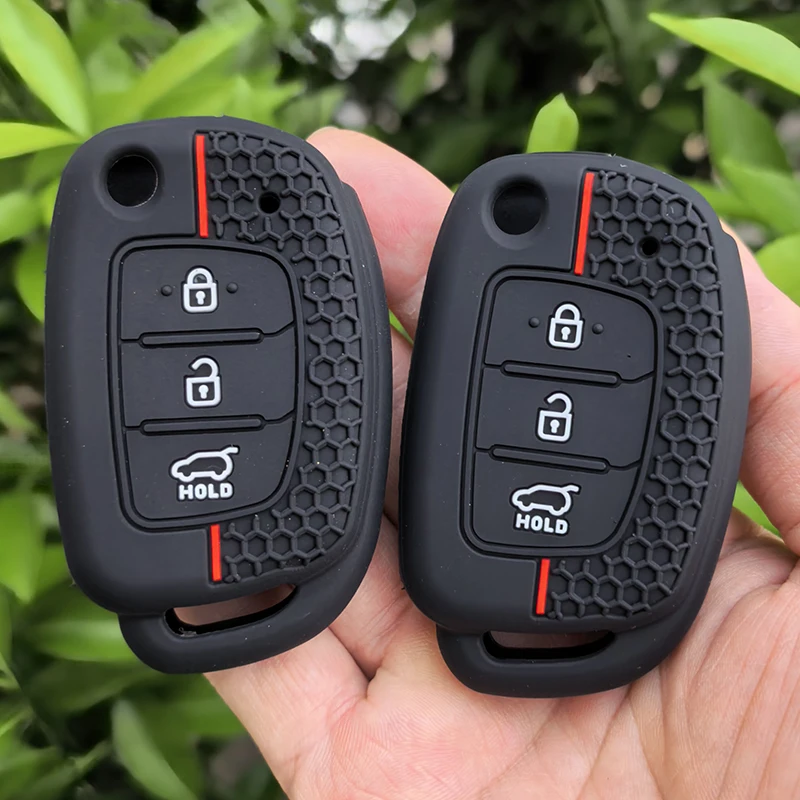 Silikon Autoschlüssel-Hülle für Hyundai Solaris Ix35 Ix45 ELANTRA Santa Fe HB20 Verna HY15/HY20/TOY40 Zubehör FOB – Detail 3