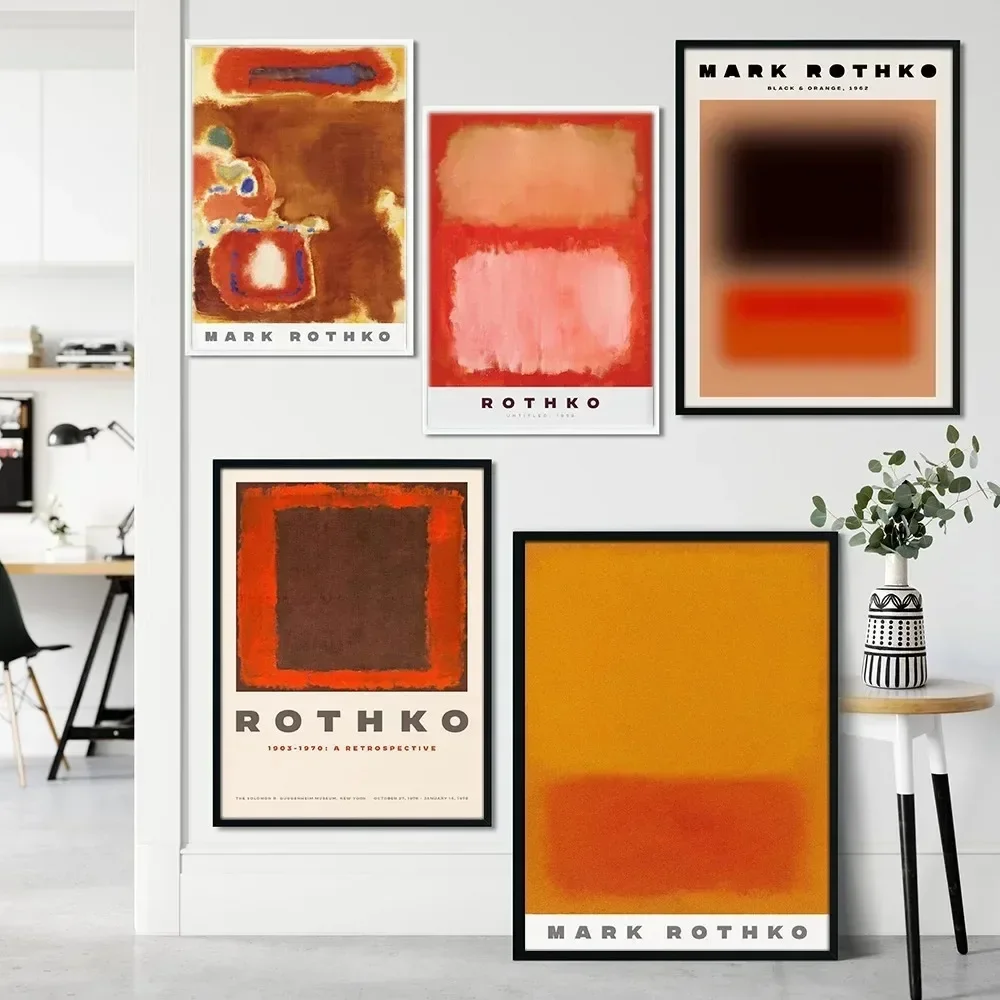 Abstract Colorful Scandinavian Modern Wall Art Mark Rothko HD Canvas Painting Poster Prints Home Bedroom Living Room Decoration