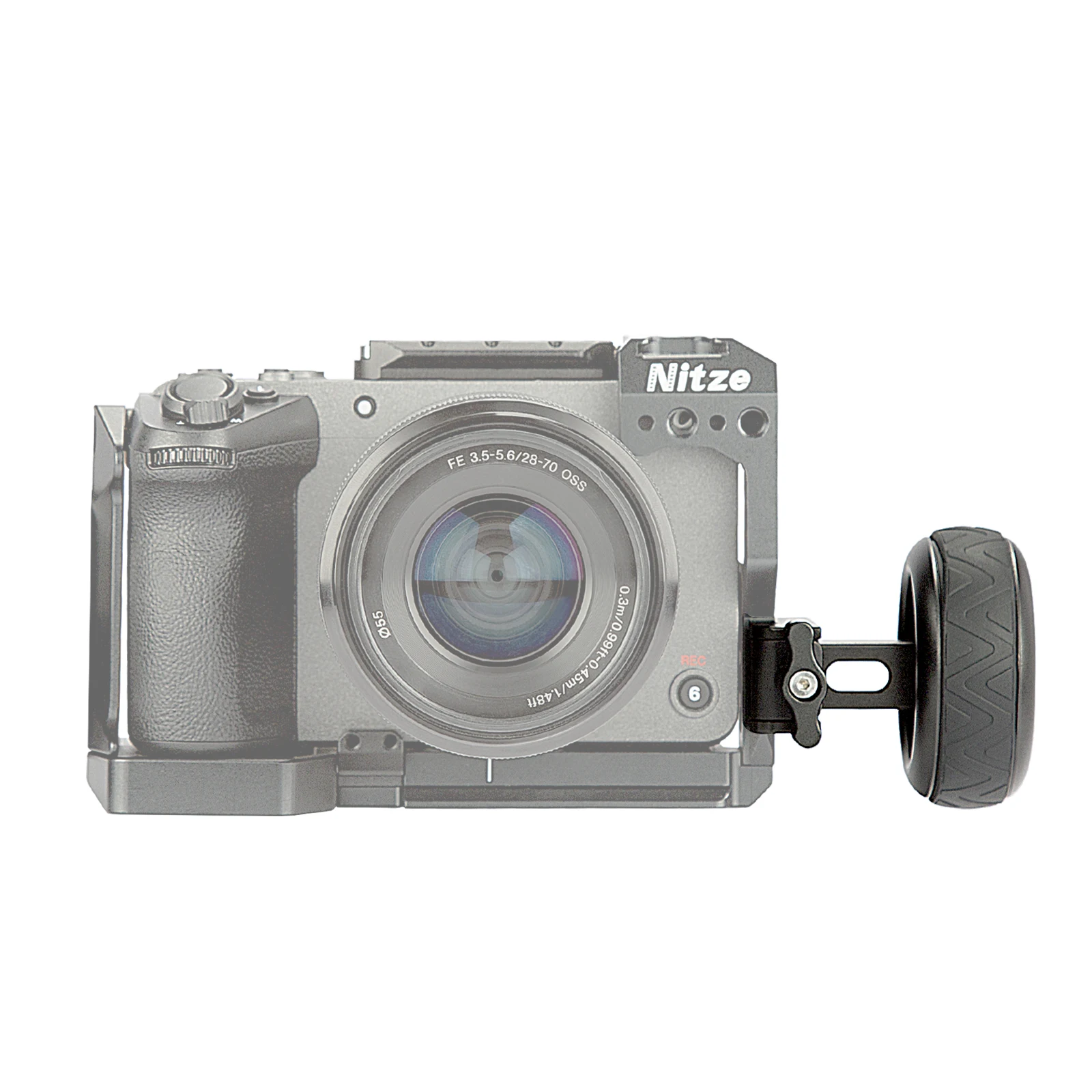 

Nitze Wheel Side Handle with NATO Calmp for DSLR Camera Monitor Cage Rig