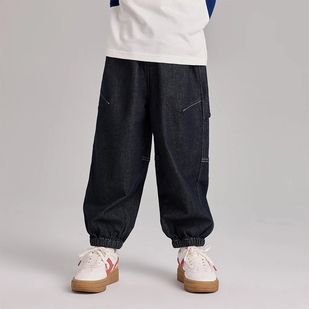 Dave Bella Children's Cargo Jean 5-13 Years Spring Autumn Boys Cowboy Straight Pants Casual Loose Outdoor Trousers DK1260276