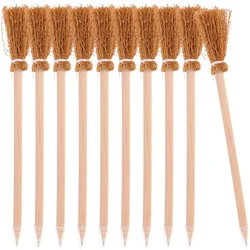 10pcs Witch Broom Pencils Halloween Witch Preschool Pencils For Beginners Students Writing Painting Pens School Prize Gift