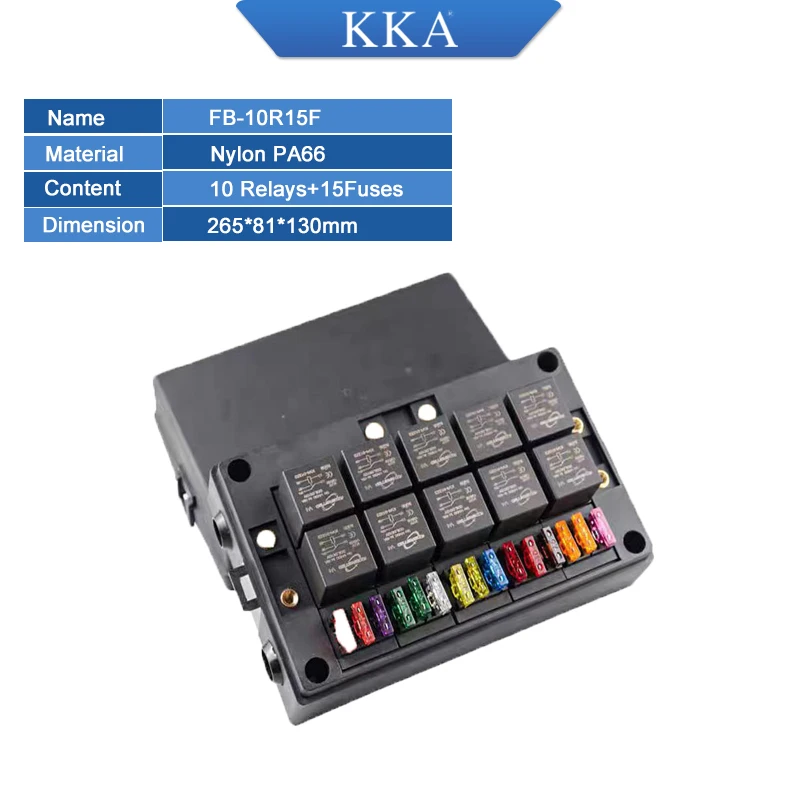 Koersted 15-way car fuse box universal model 12V/24V 4pin/5pin modification and installation truck car universal