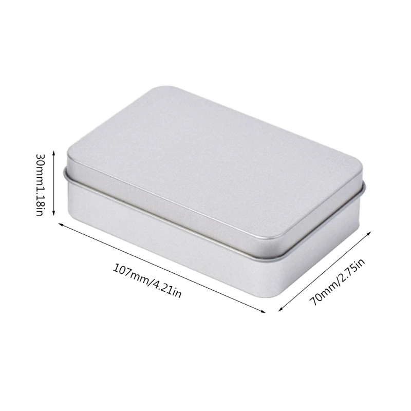 Rectangle Metal Card Box Playing Cards Container Jewelry Storage Case Packing Poker Game Empty Poker Cards Storage Box