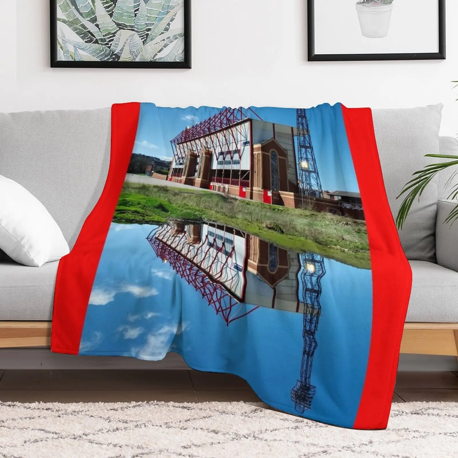 Barnsley Oakwell Stadium Reflection Throw Blanket