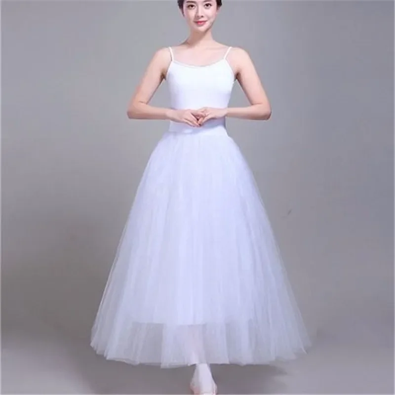 Vestido largo de Ballet para niños y adultos, faldas de práctica de fiesta, trajes de baile de moda, nuevo