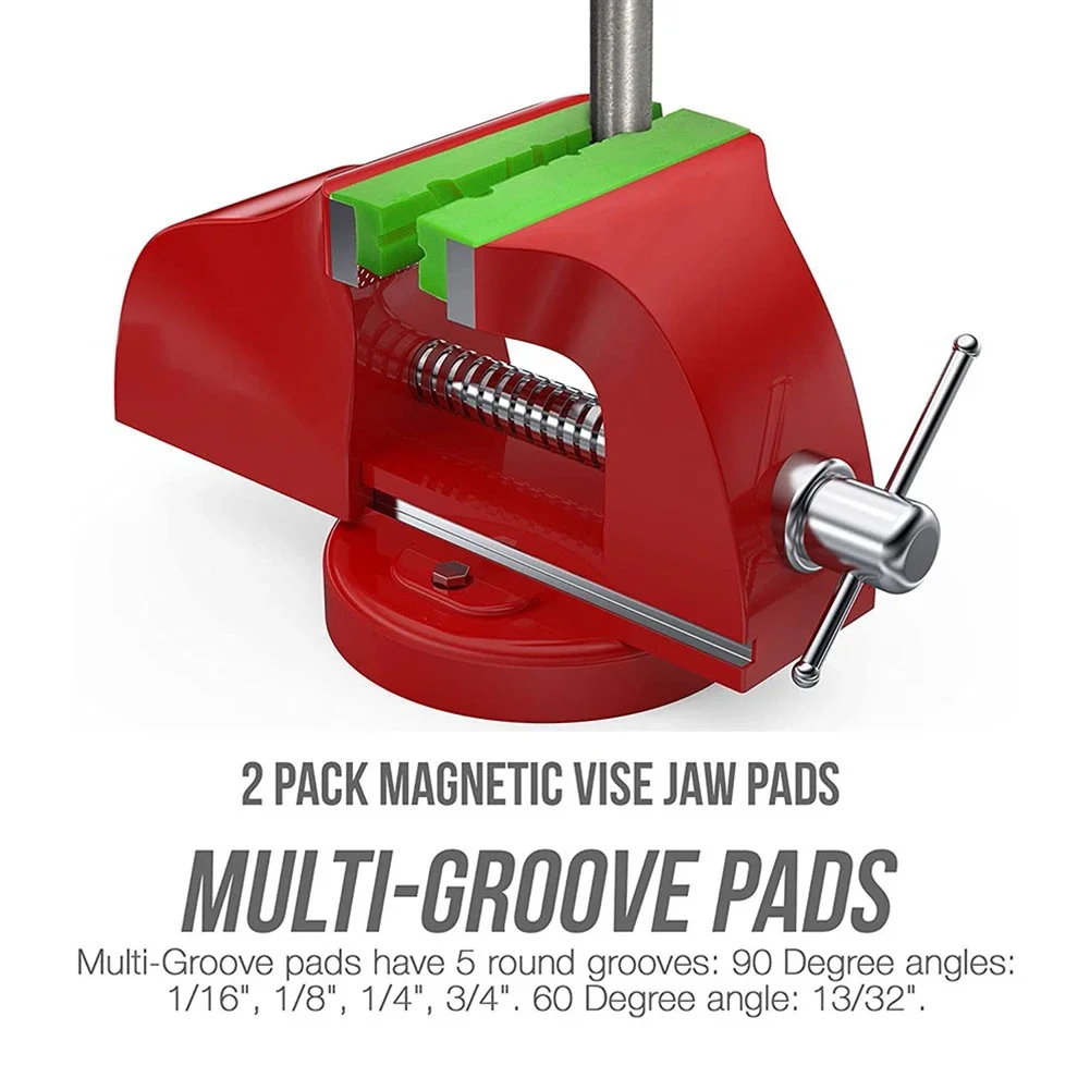 4 5 Inch Magnetic Soft Pad Jaw Rubber 2pcs for Metal Vise Bench Protecting Delicate Objects Firmly Holding Wood Metal Plastic