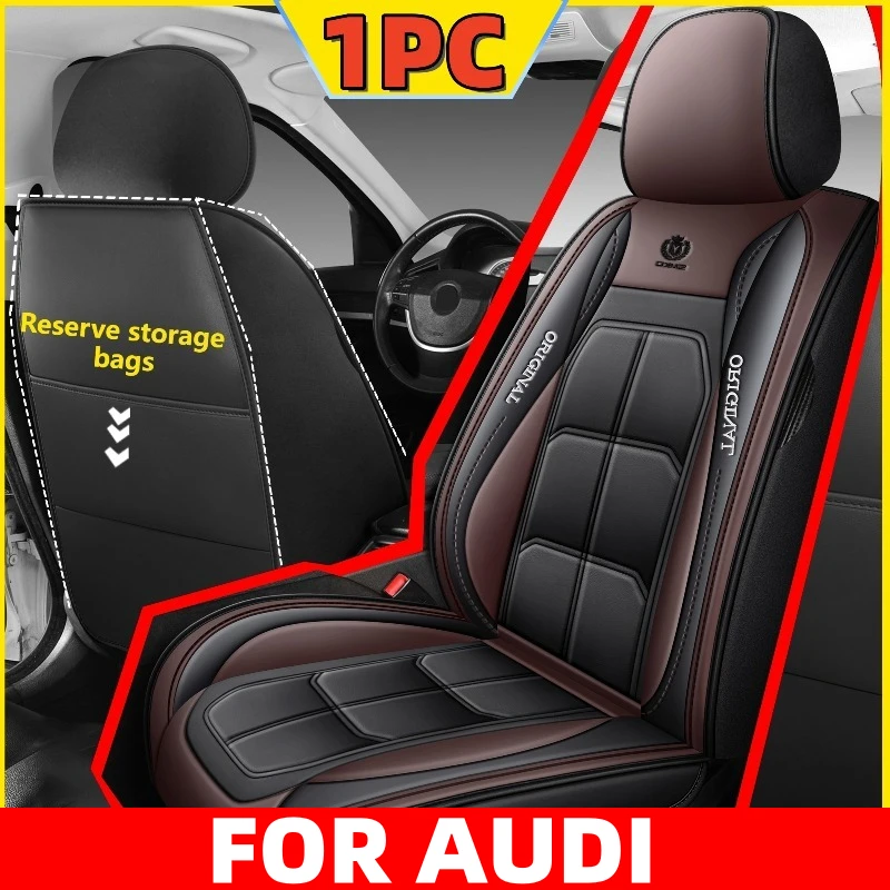

Чехол на автомобильное сиденье для AUDI Q3 A5 A6 A7, водонепроницаемый, из искусственной кожи, передний, двухместный, с полной оберткой, мягкий и удобный