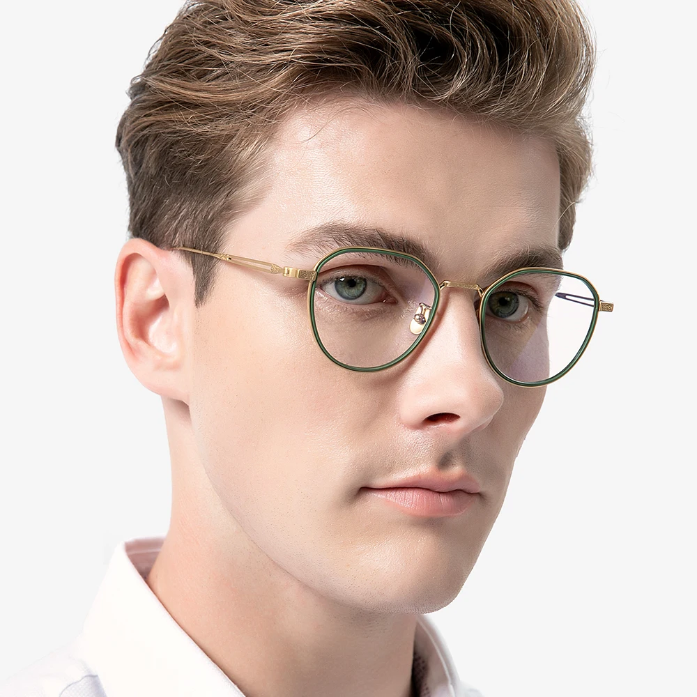 FONEX Titanium Glasses Frame Women New Trendy Brand Designer Retro Round Eyeglasses Men Vintage Japanese Ultralight Eyewear E079