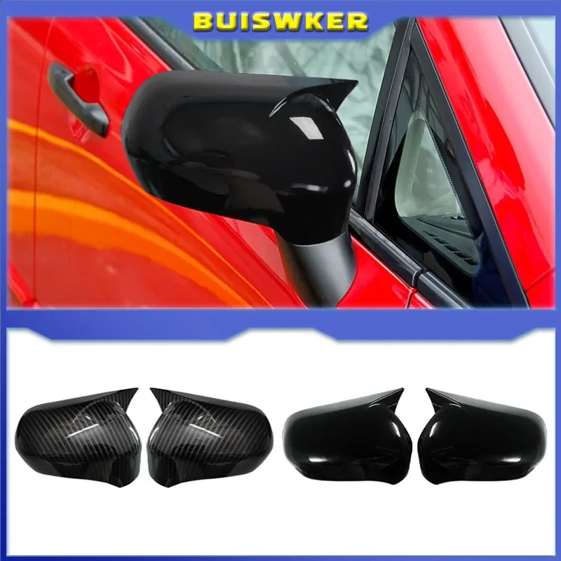 

For Honda Civic 8th Sedan 2005-2010 Car Rearview Side Mirror Cover Wing Cap Exterior Door Rear View Case Trim Carbon Fiber Look