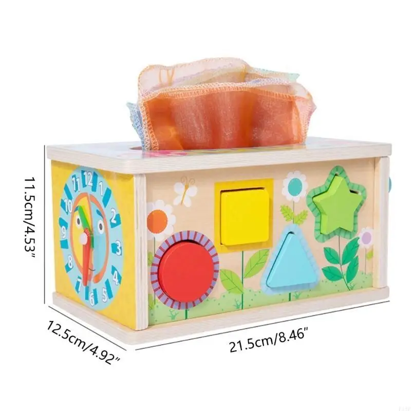 F19F Kids Training Game Fishing Game Fun Plug Fun Plug Toy Tissue Dispenser Gears นาฬิกา Gears