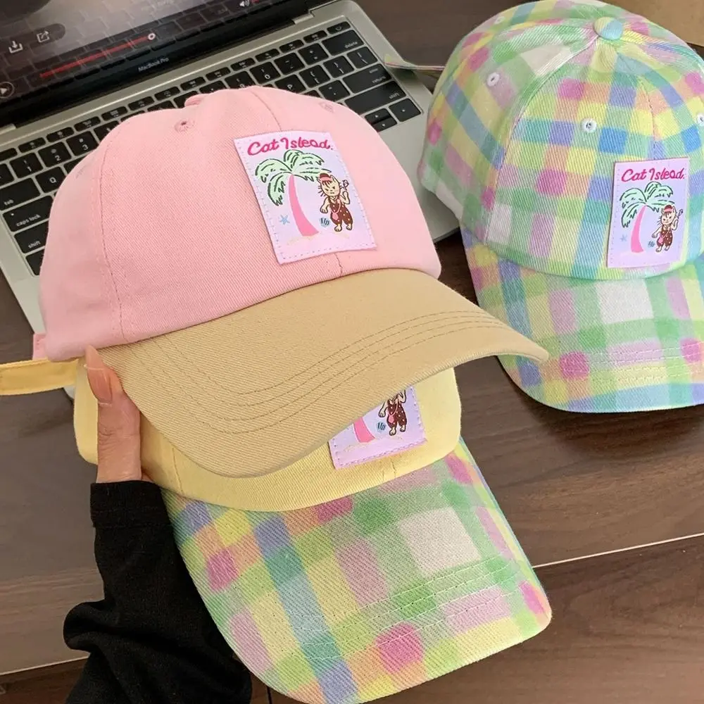 عارضة قبعة بيسبول الكورية التطريز الربيع الصيف بلغت ذروتها قبعة قناع لطيف Snapback قبعة المراهقين