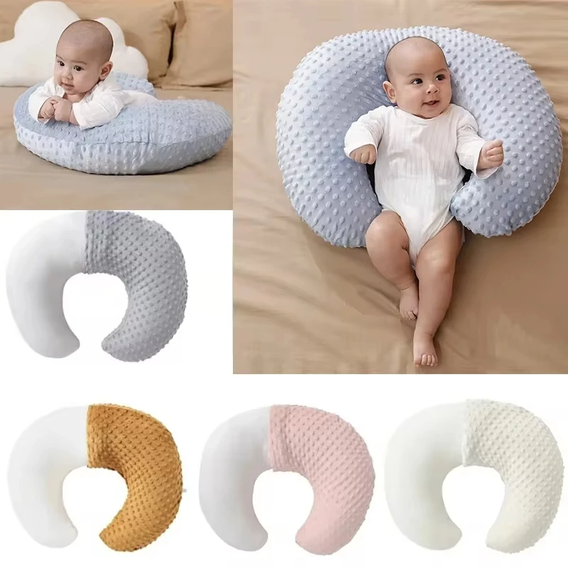 Breastfeeding Pillow for Pregnant Women Soft and Breathable Solid Color Backing Support Nursing Cushion Baby Feeding Pillow