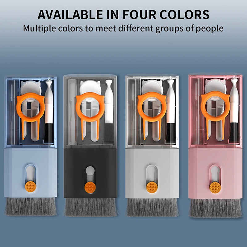 مجموعة أدوات تنظيف لوحة مفاتيح الكمبيوتر 10 في 1، مجموعة فرش تنظيف الكمبيوتر متعددة الوظائف، تصميم قابل للتطوير، موفرة للعمالة للوحة المفاتيح لسماعات الأذن