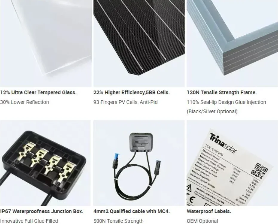 Trina Mono PV Module Solar Commercial Usage 535W 540W 545W 550W 555W 560W Solar Panels for Panel Solar System