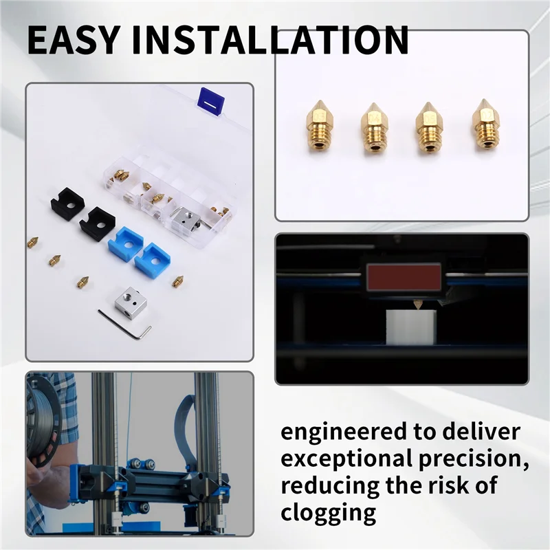 AC57-3D Printer Upgrade Kit Nozzles, Heating Block, Silicone Sleeve Complete Accessories Set