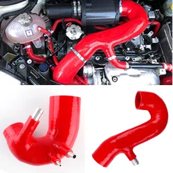 2PCS Gloss Red Silicone Air Inlet Intake Induction Hose Pipe Tube Set Kit for Fiat Abarth 500 595 695 Garrett Turbo 180PS 180HP