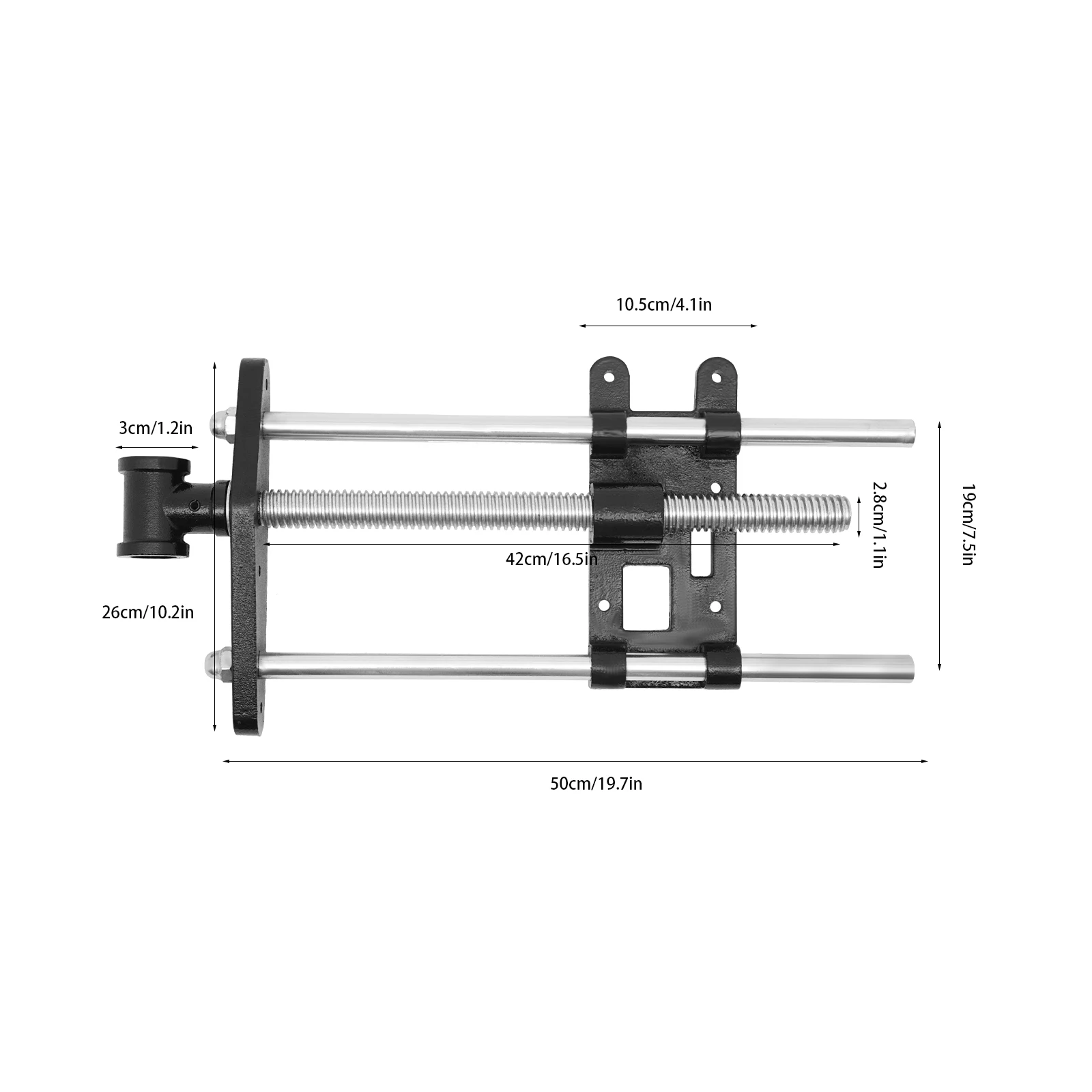 10 Zoll Schwerlast-Werkbank-Schraubstock mit Schnellspannmechanismus für Holz- und Metallbearbeitung sowie Präzisionsbearbeitung – Detail 9