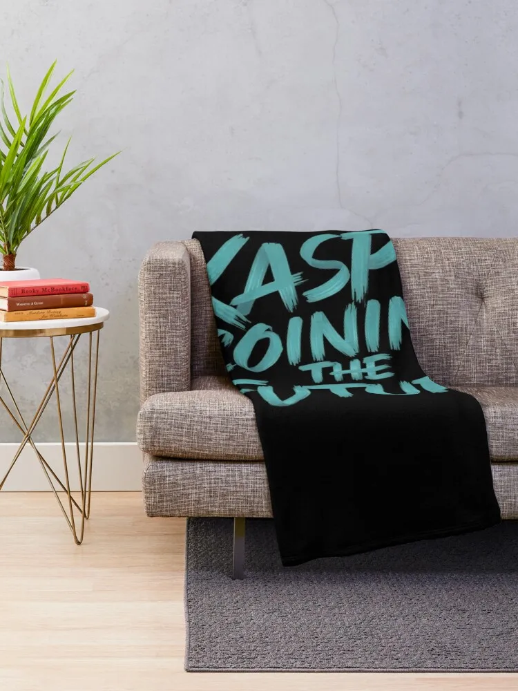 Kaspa Crypto Resonance Throw Blanket Blankets For Sofas Sofa Furry Thin Blankets