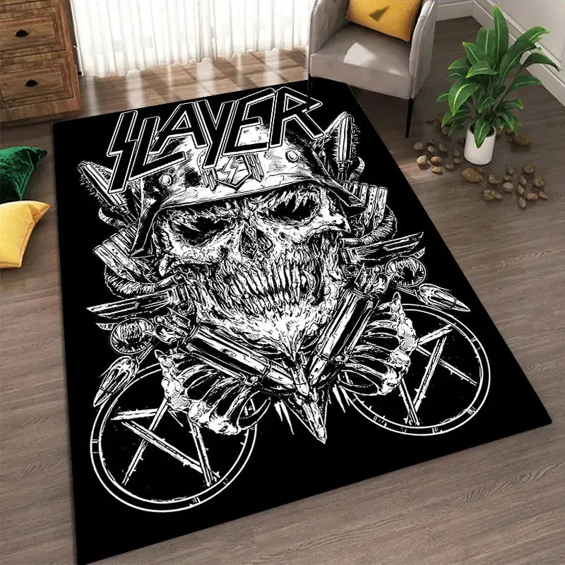 

VIKAMA Halloween Skeleton Entry Door Floor Mat Halloween Horror Skeleton Foot Mats Living Room Bedside Bedroom Decorative Rugs