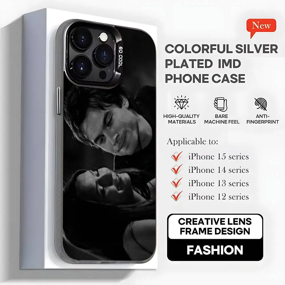 ヴァンパイアTV D-Diaries iPhoneケース iPhone 16,15,14,13,12,11,Mini,Pro,MAX,plus対応 ブラックマット耐衝撃カバー