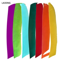 50Pcs 9-10Inch Fletching Arrow Feathers Multicolor Full length Real Turkey Feather NO Cut