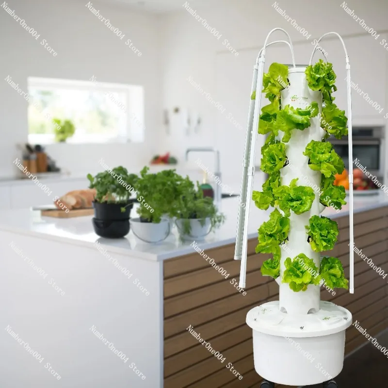 

Hydroponic Equipment Household Grow Kit Indoor Tower Garden With Led Grow Light For Leafy Vegetables