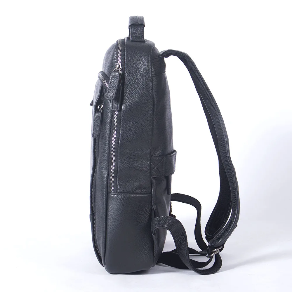 S.WORKER Herren-Rucksack aus echtem Leder, lässige Schultaschen, großer klassischer Reise-Tagesrucksack, Geschenk für Männer – Detail 8