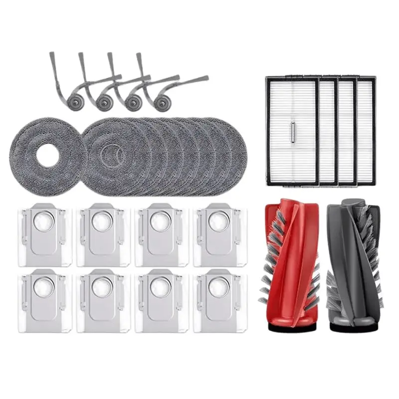 【NEW A39M】 25PCS Main Side Brush Filter Mop Pad Dust Bag For Roborock