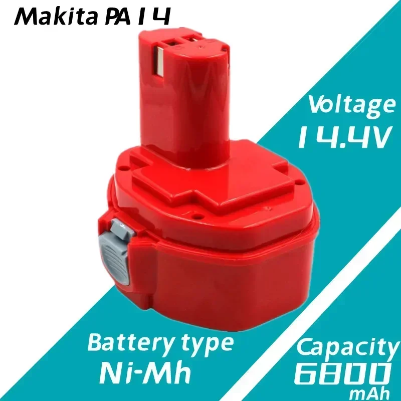 6800mAh ersatz für Makita PA14 14,4 V batterie, Ni-MH akku für 14,4 V Makita 1420 1422 1433 1434 1435 192699-A 1435F