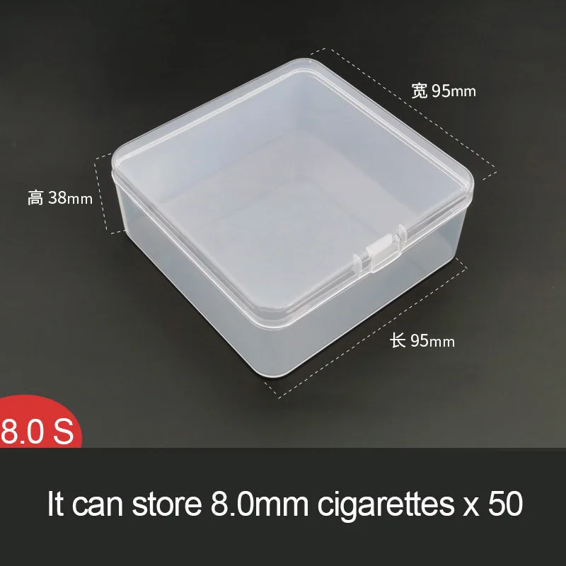 Sealed Cigarettes Storage Box Plastic Moisture-Proof Case for Tobacco Cigarette Large Capacity Siamese Clamshell Box for Men