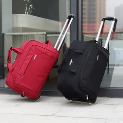 Men Trolley Bag Portable Large Capacity Travel Suitcase With Wheels Women Rolling Luggage Carry-On Bags