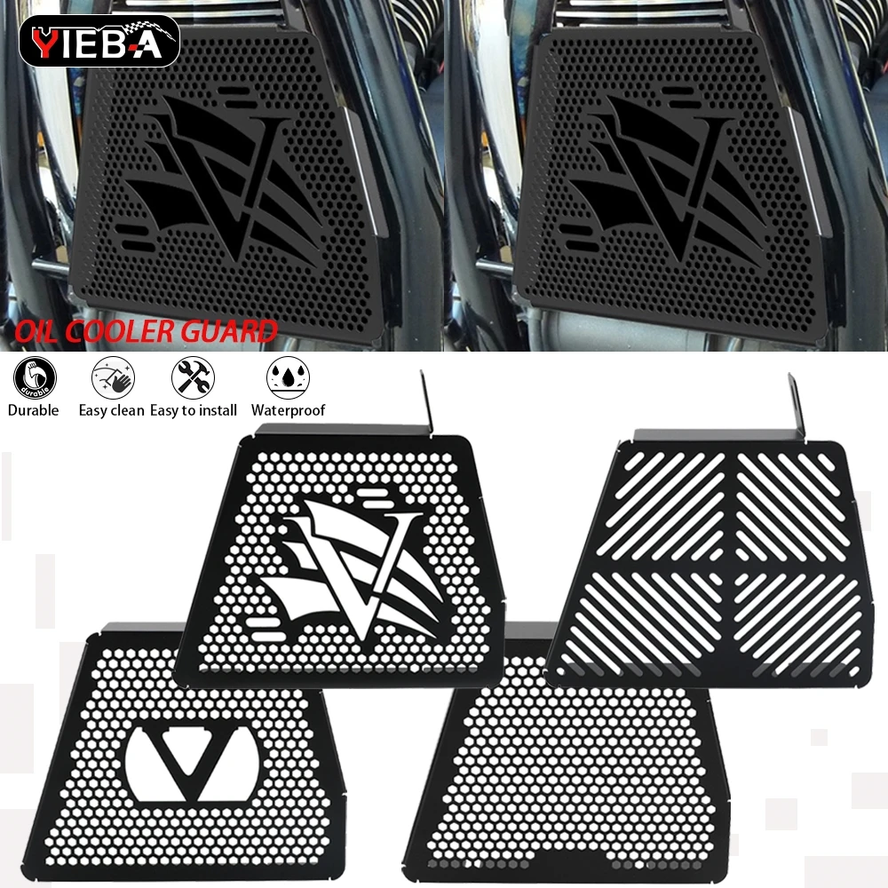 

Motorcycle Oil cooler guard For Victory Cruiser Hammer Vegas8 Ball King Pin Judge Highball 2008-2024 Radiator Guard Grille Cover