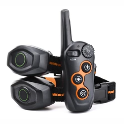 Remote Training Dog Collar, Electric Shock, Waterproof, Rechargeable, Bark Control, 400m, 2 Dogs