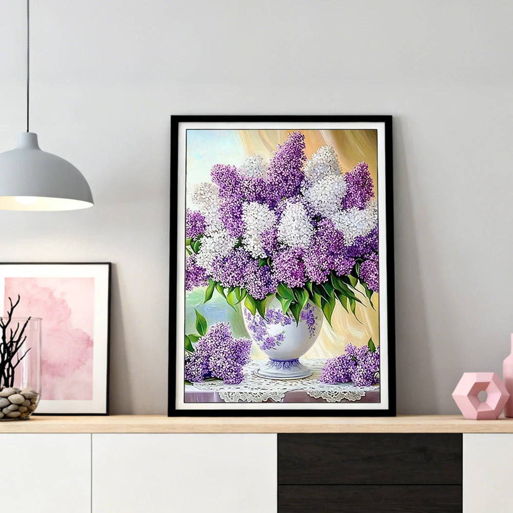 

Алмазная мозаика «Цветок сирени»: Новая коллекция для творчества и рукоделия, полный набор для домашнего декора