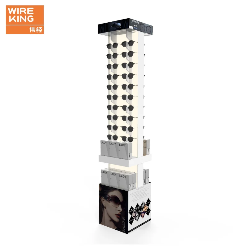custom.Sunglasses Stand Display Rack Eyewear Luxury Mid Island Display Rack Eye Glasses Display in Optical Shop